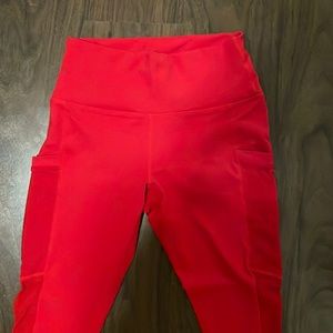 Red Capri Leggings